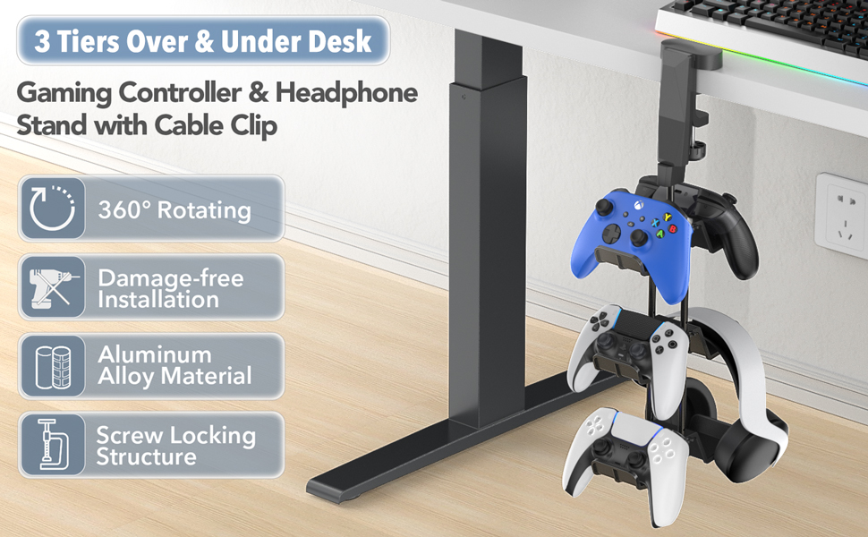controller holder for desk
