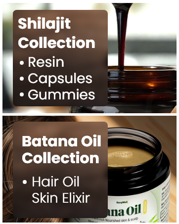 BeepWell Herbal Range – Featuring Shilajit Capsule for Vitality , & Hair Nourishing Batana Oil