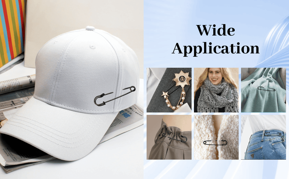 Zakrafo 25PCS Large Safety Pins Heavy Duty 4'' Black Big Safety Pins for Clothes