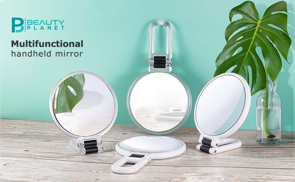 Magnifying mirror 20x, it's compact with handle,easy for travel or use at home.
