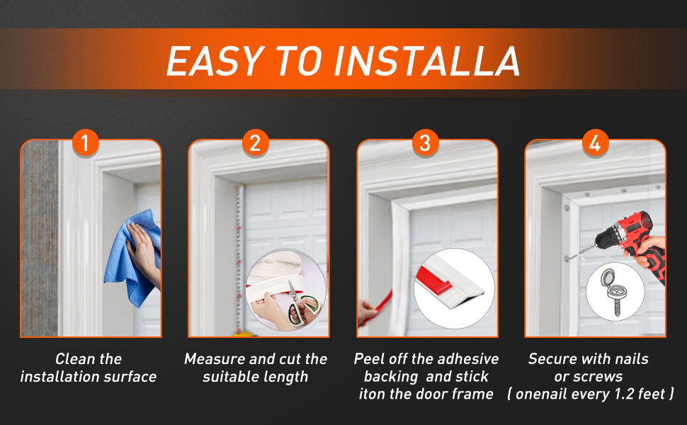 Beengou 32 FT Garage Door Top and Side Seal, White Weatherproof Strip Rubber Weather Stripping