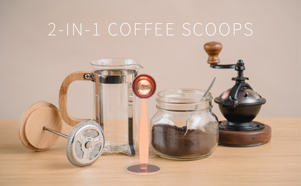 2in1 Coffee Scoops, 304 Stainless Steel Tablespoon