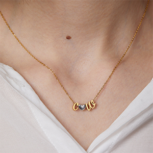 initial with heart necklace gold silver handmade mothers day gift