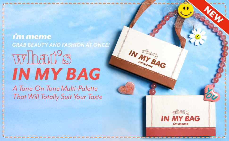 I'm Meme What's In My Bag Multi Palette with Eyeshadow Blush Contour and Highlighter, K-beauty
