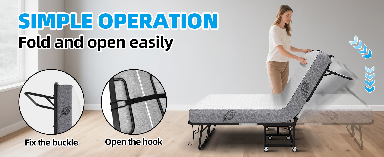 easy to fold and open bed