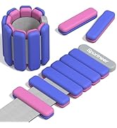 Sportneer Wrist Weights for Women Men Adjustable Silicone Weighted Bracelet Set for Gym Yoga Pila...