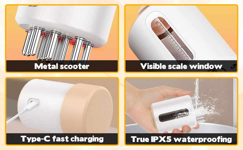 Dermaroller hair scalp massager hair oil applicator head massager head massage hair massage brush