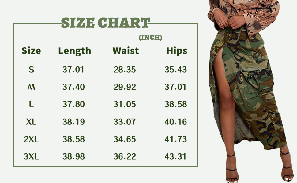 camouflage skirt for women