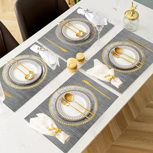 table mat dining placemats seater cover washable heat resistant mat pvc set 6 waterproof