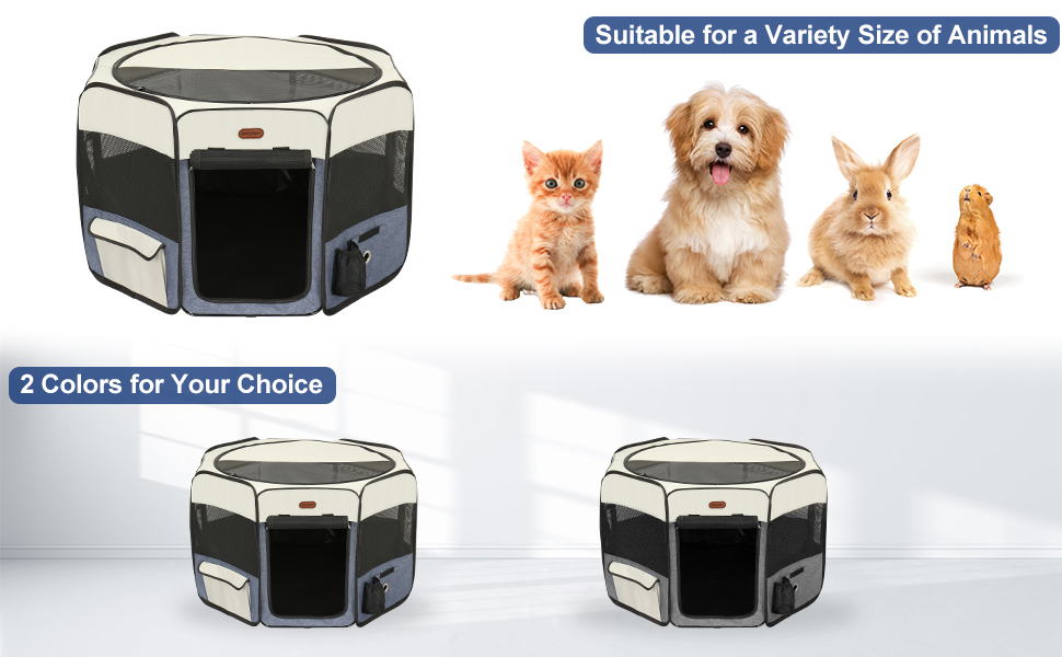 Seiyierr Pet Playpen Cat Playpen, Foldable Cat Playpen for