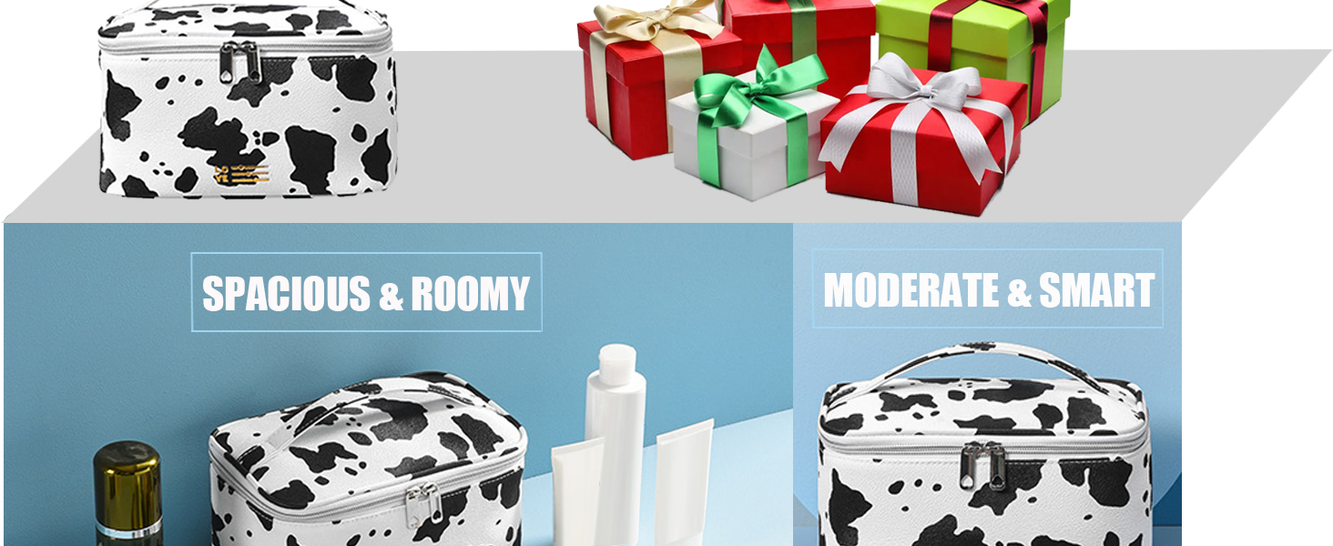 cow print makeup bag cosmetic bags for women