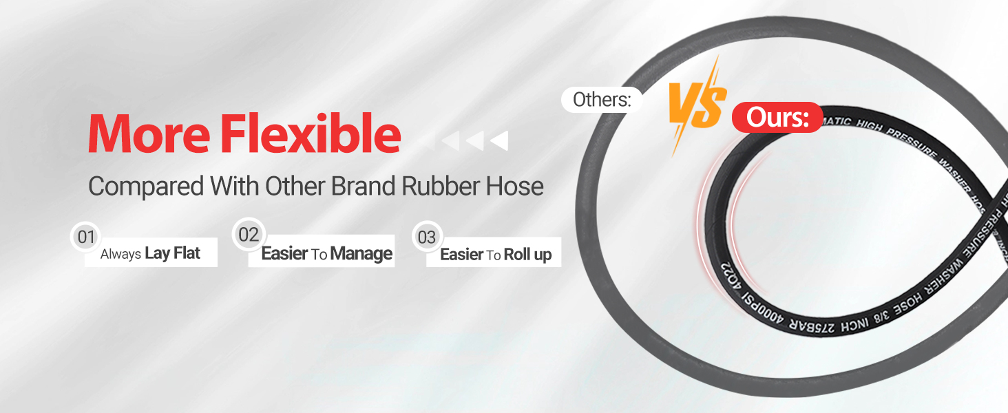 Rubber pressure washer hose