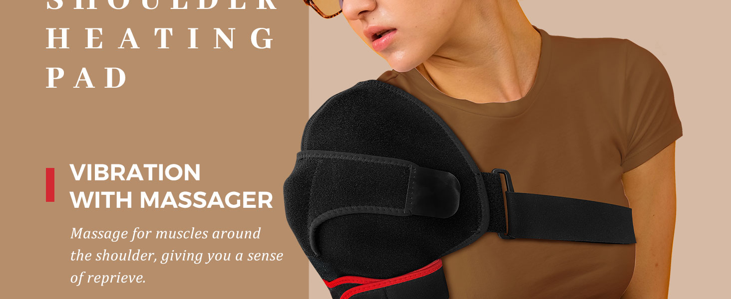 sticro Shoulder Heating Pad with Massager for Shoulder Pain
