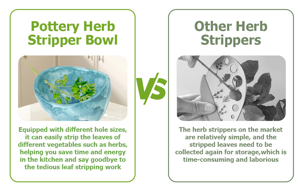 pottery herb stripper