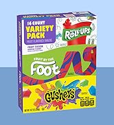 Variety Pack - Fruit by the Foot, Fruit Roll-Ups, Gushers, Fruit Flavored Snacks, Gluten Free Gum...