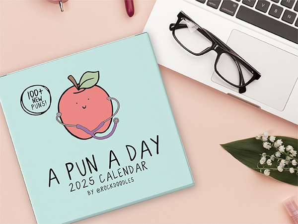 Amazon.com : rockdoodles 2025 Punny Daily Desk Calendar