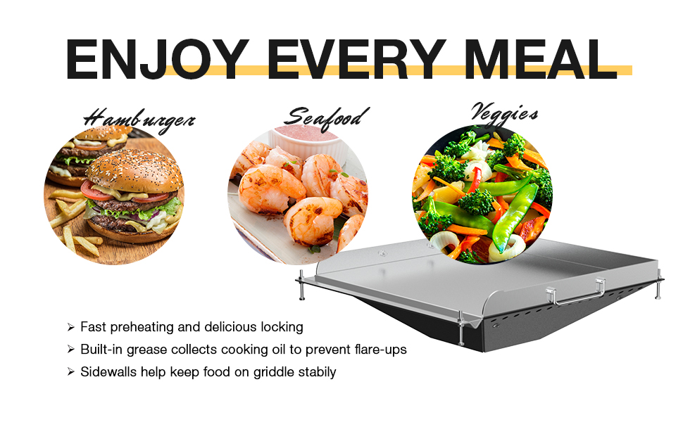 Stanbroil Griddle Hack Griddle Insert for Pellet Grill, 17.