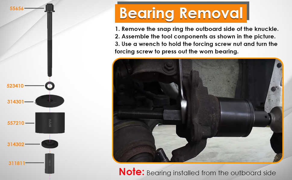 6575 Hub Grappler Kit Universal for Vehicle Wheel Hub and