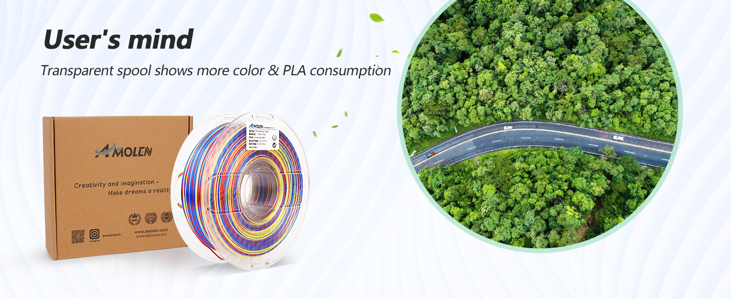 Silk PLA 3D Printer Filament, Shiny Multicolor Rainbow PLA Filament 1.75mm, Fast Color Change PLA