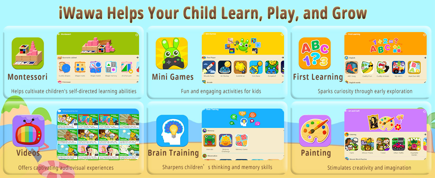 iWawa Kids Tablet - Learn, Play &amp;amp; Grow Together