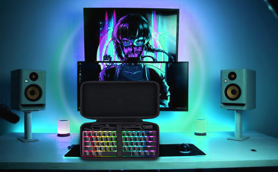 co2CREA Hard 60 Keyboard Storage Case Compatible with Razer Huntsman