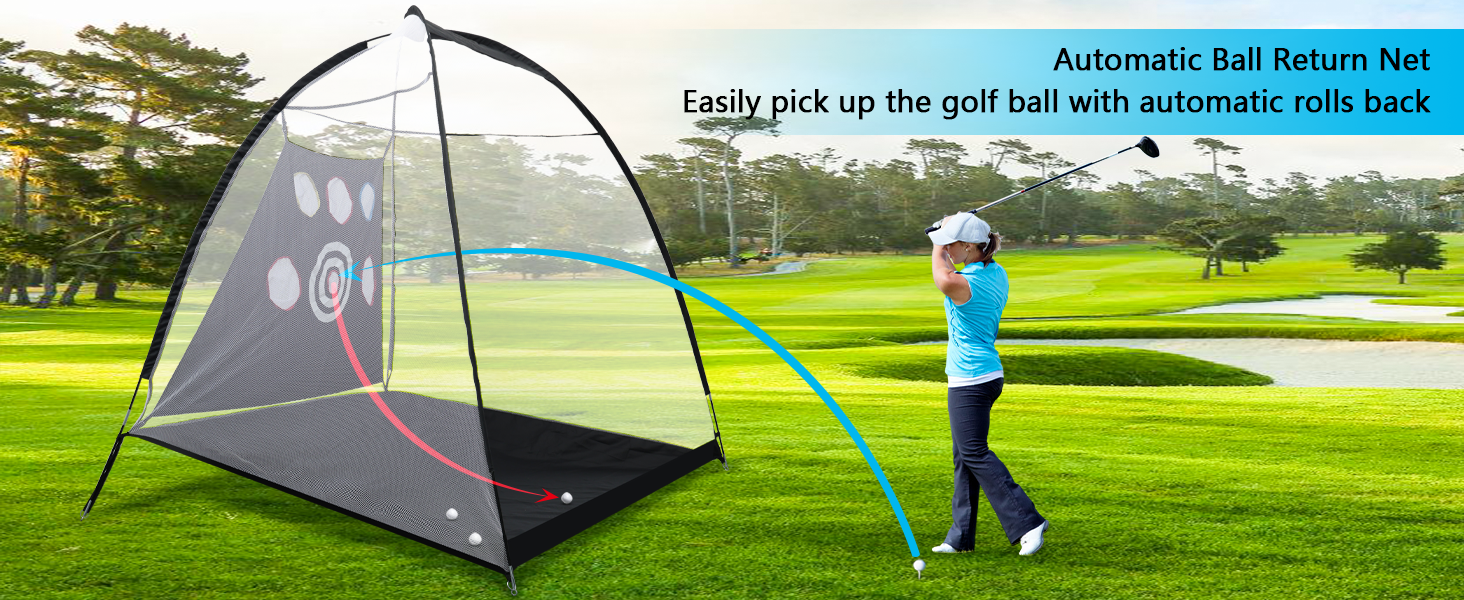 automatic ball return golf net