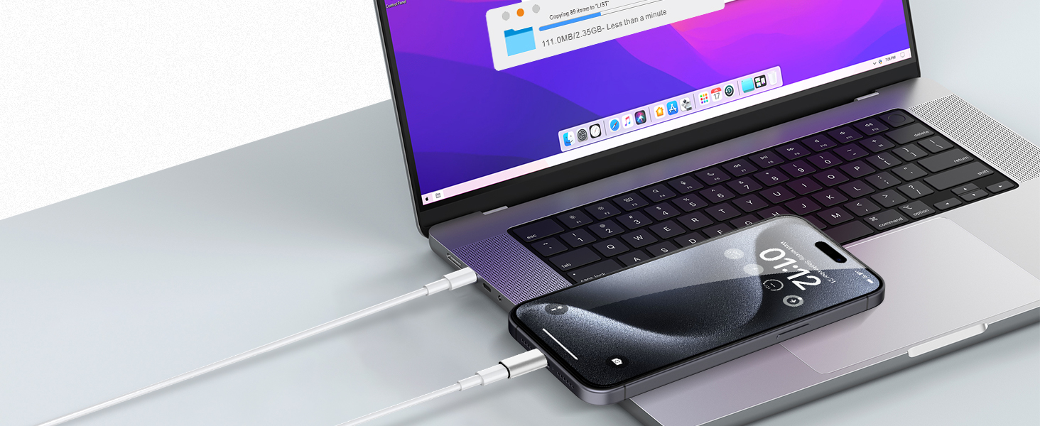 NZGEY for Lightning Female to USB C Male Adapter 2 Pack