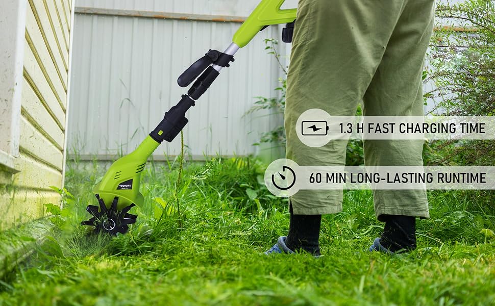 Power Tiller for Gardening Lawn Aerator Plug Electric Hand