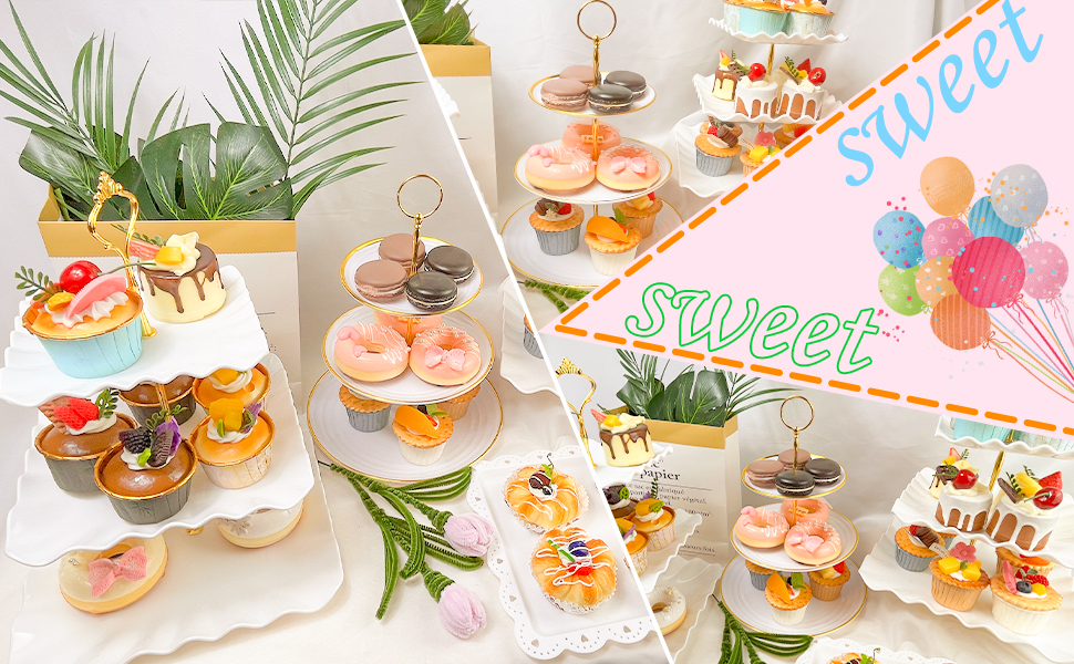 10 Pcs Cupcake Stand SetDessert Table Display SetCupcake