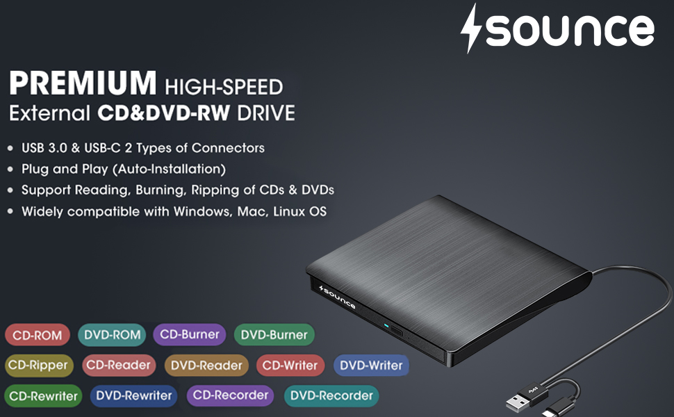 USB 3.0 Type c CD DVD ROM