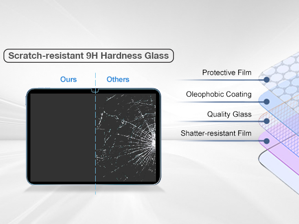 9H hardness tempered glass