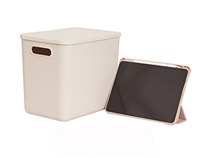 収納ケース 収納ボックス 20個 フタ付き プラスチック製 仕切り板　積み重ね可 aiad-a58012_1.jpg