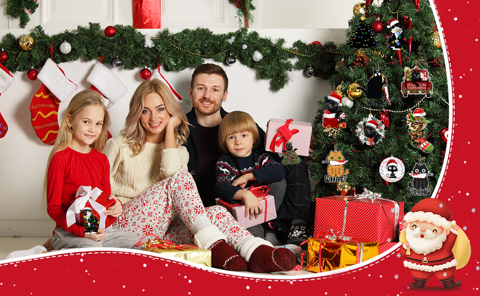 black christmas ornaments