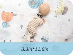 Wood Pattern Pacifier Clip