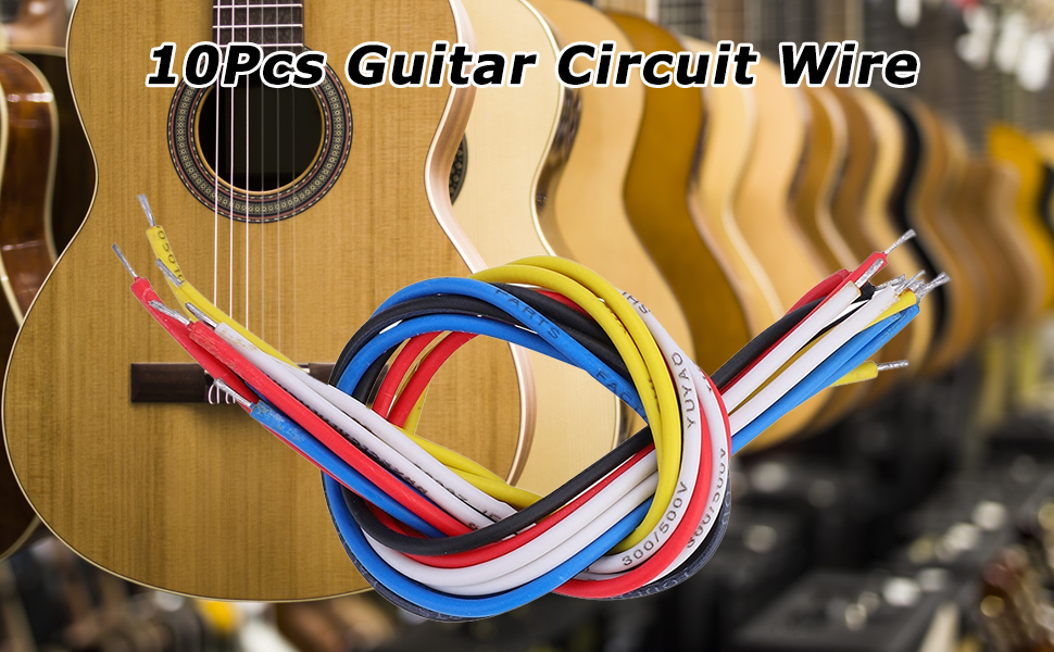 10Pcs Guitar Circuit Wire, Electric Guitar Pickup Wire Single Conductor