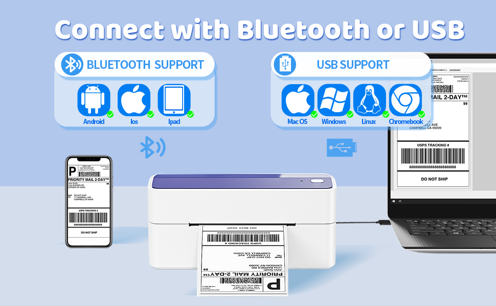 Bluetooth label printer