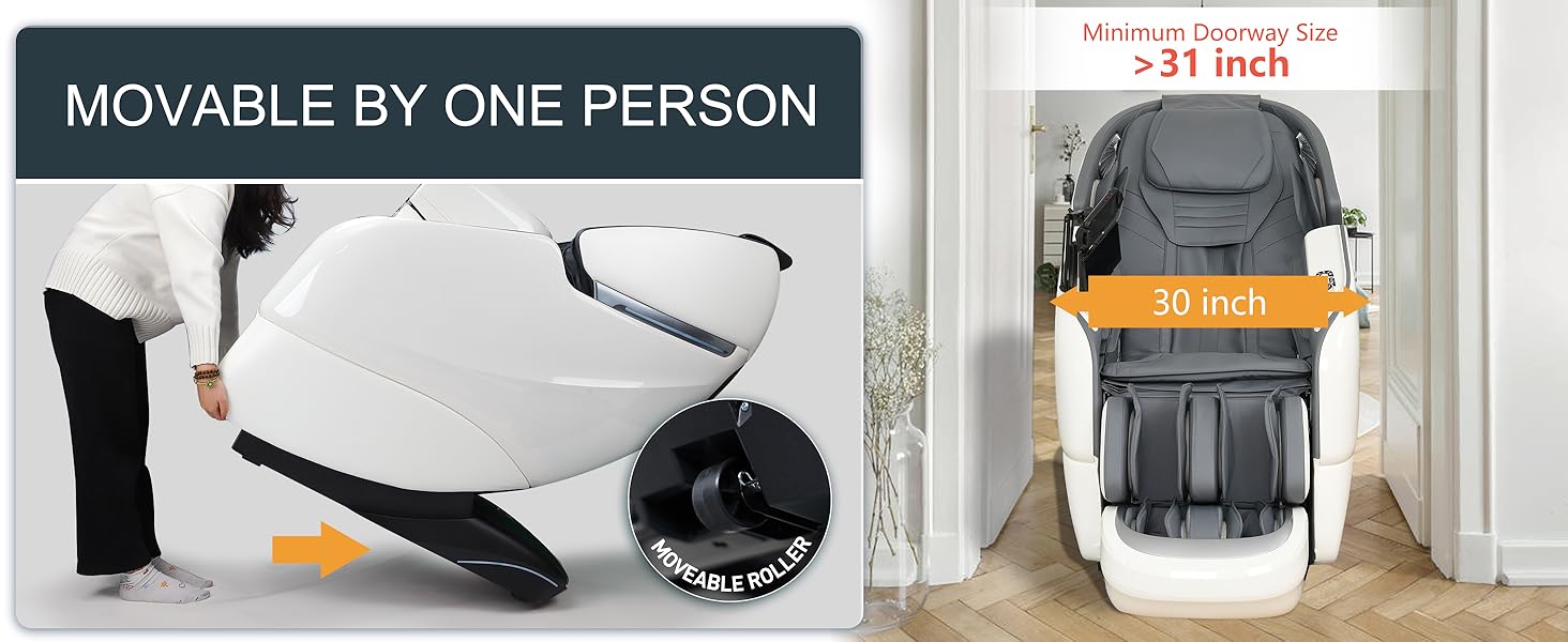 movable massage chair full body doorway