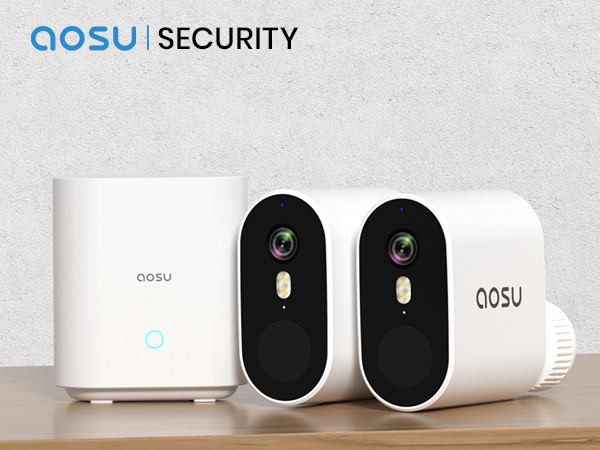 Amazon.co.jp: aosu 防犯カメラ 屋外 2台セット 電池式9200mAh