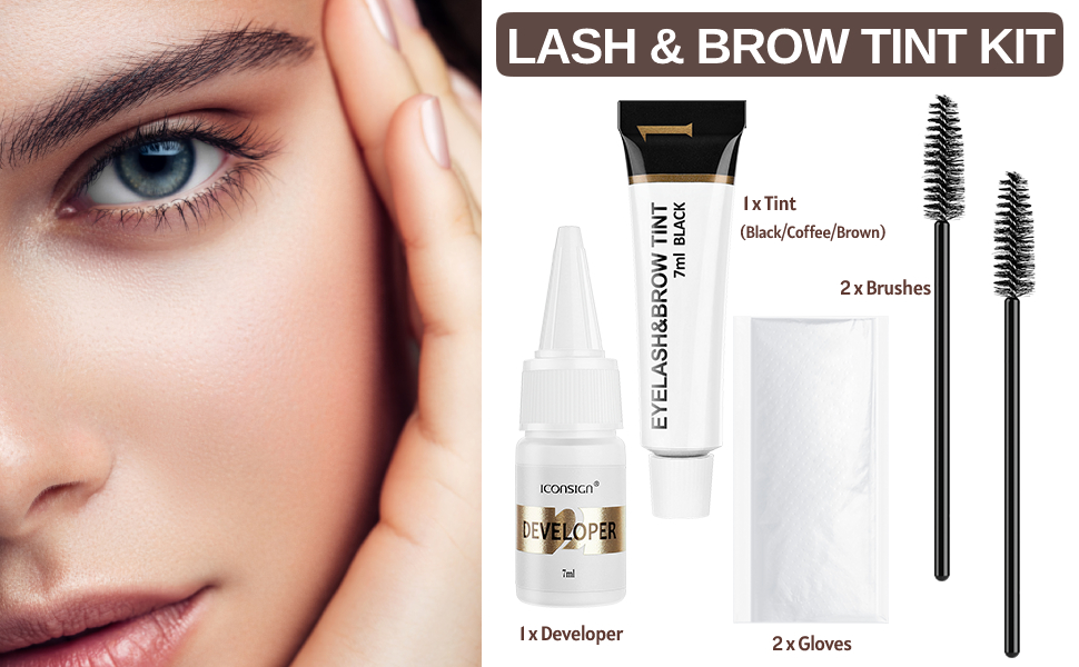 eyebrow eyelash tint kit