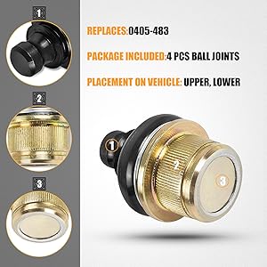 Amazon.com: RANSOTO 0405-483 Upper Lower Ball Joint