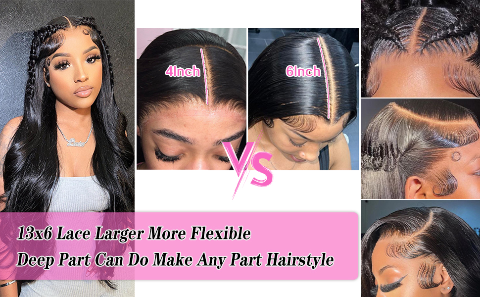 Yumkot 13x6 Body Wave Lace Front Wigs Human Hair 26inch HD