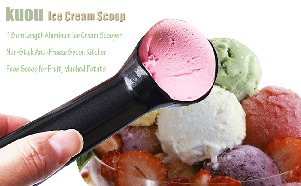 2PCS Ice Cream Scoops,18cm/7.1Inch NonStick ice Cream Scoop with
