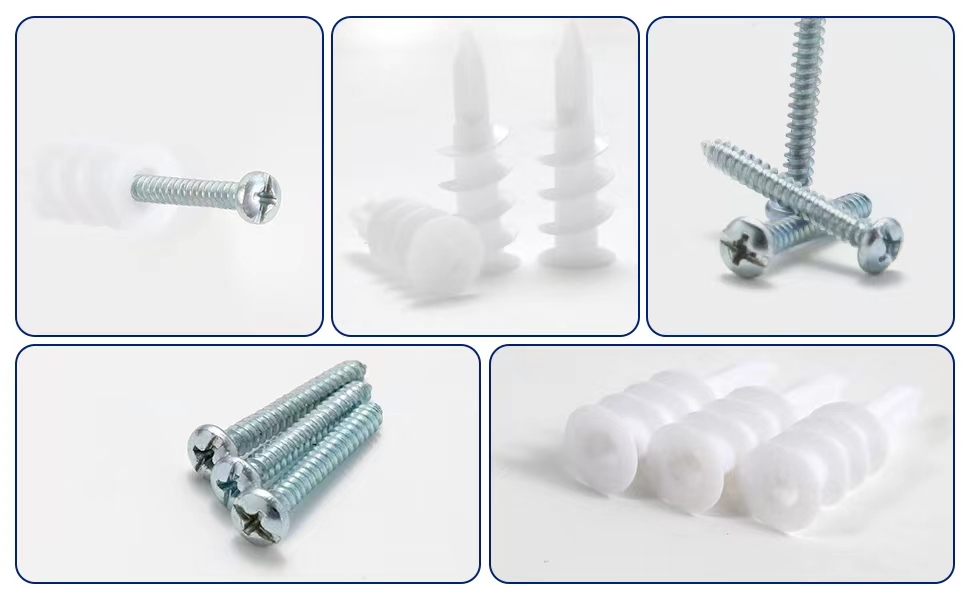 Wall Anchors, Drywall Anchors and Screws Kit 8 100PCS Self Drilling