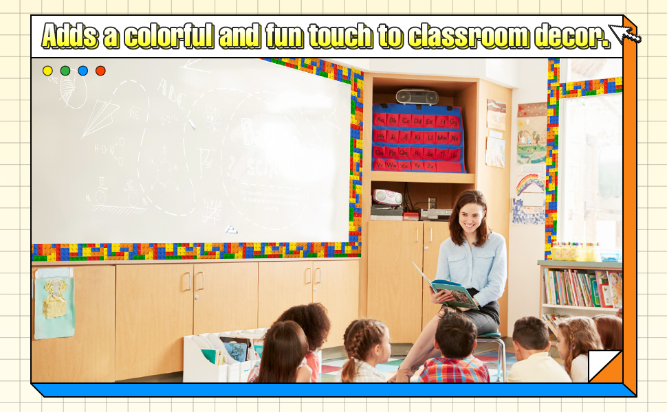 Sherr Building Block Bulletin Board Borders Classroom