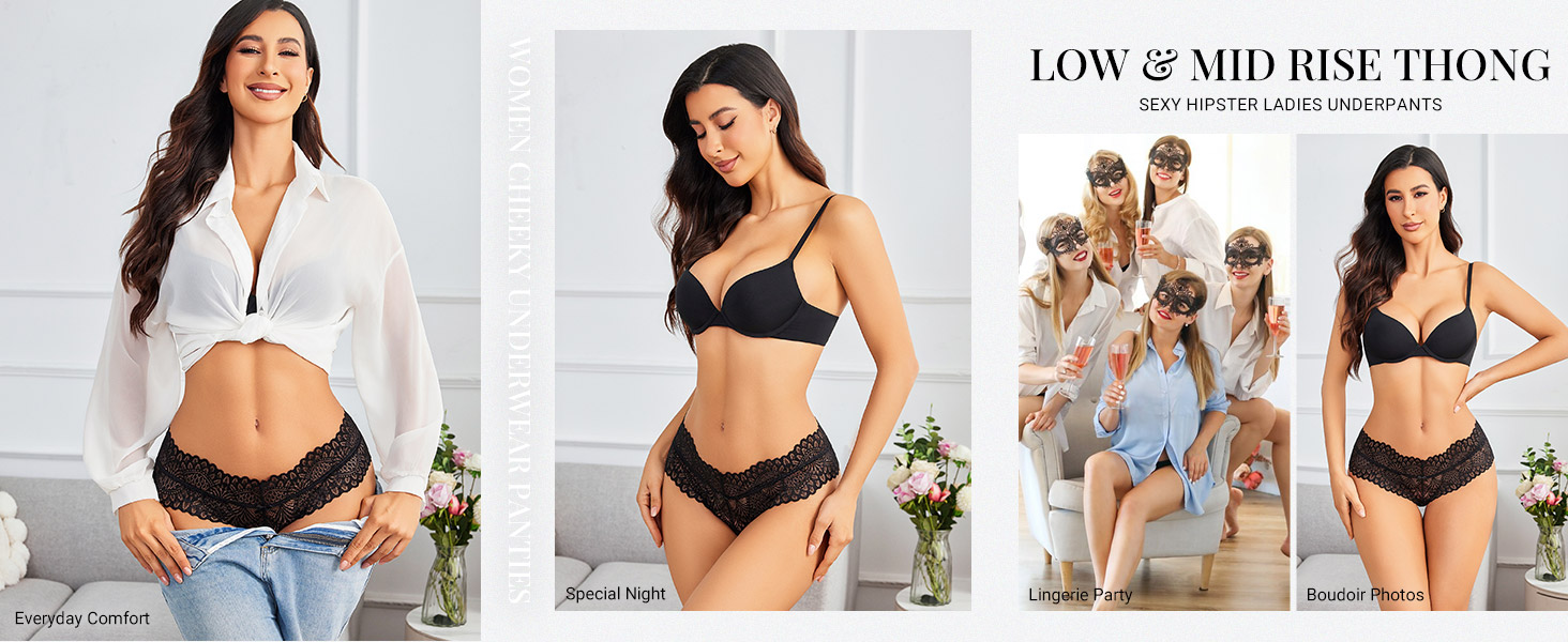 avidlove  sexy  panties thong hipster underwear for women