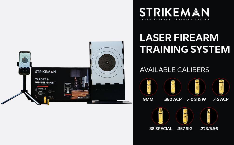 Strikeman Dry Fire Laser Cartridge Training Target Kit, .223/5.56
