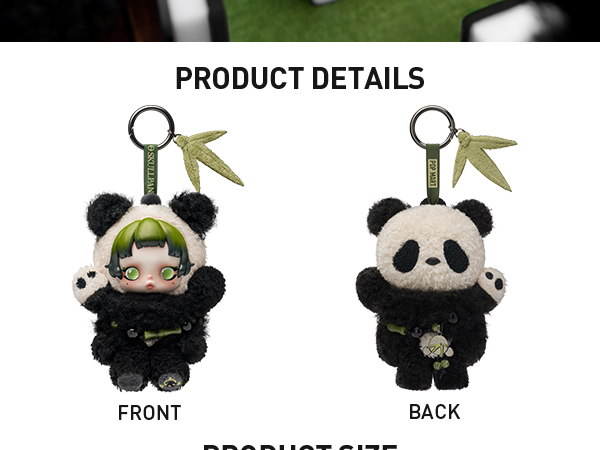 Sweet Panda Lazy Panda 4体セット SKULLPANDA Lazy Panda Plush Doll Pendant - POP MART (United