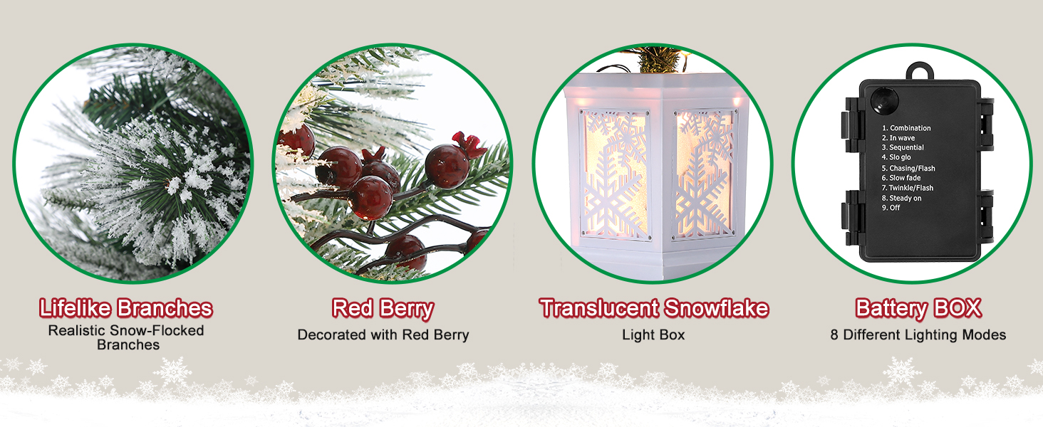 3FT Pre Lit Fiber Optic Artificial Tree with 78 Pcs Warm