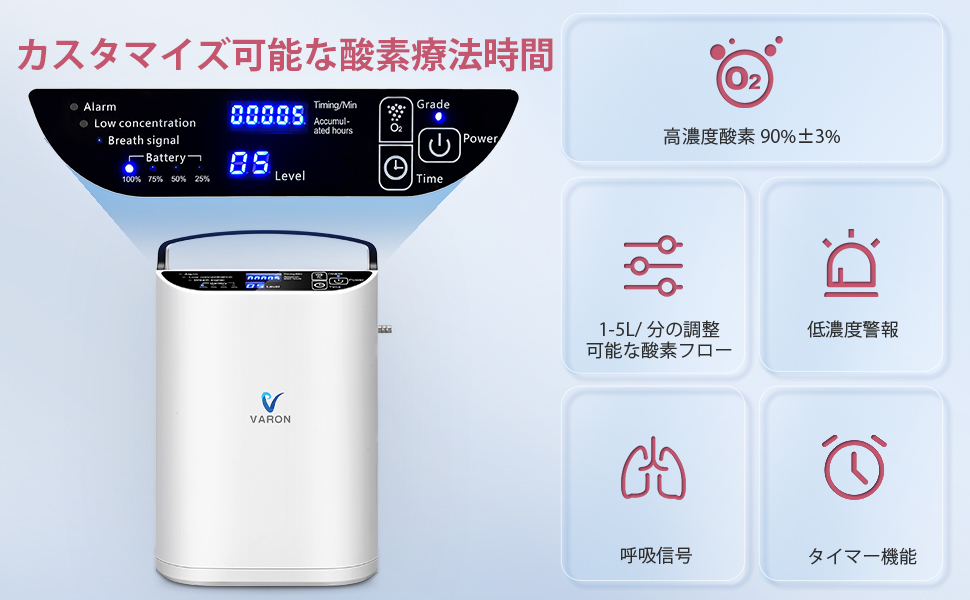 Amazon | 酸素製造機 高級分子篩 1-5 L/分調整可能 妊婦 在宅