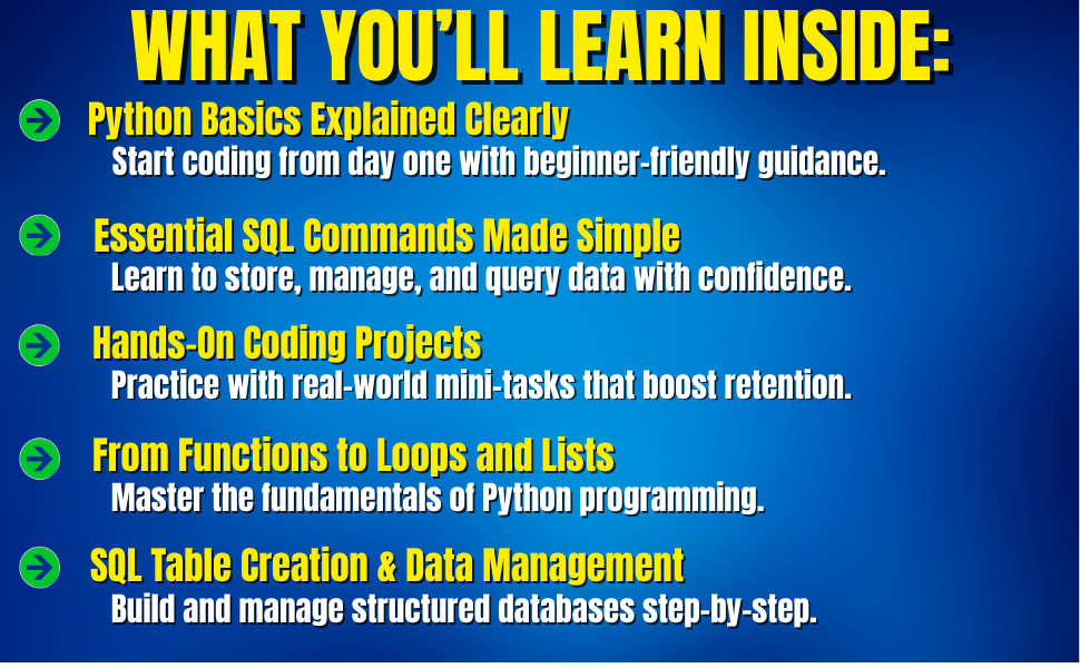 PYTHON PROGRAMMING AND SQL: Accelerate Your Learning Journey with Real ...